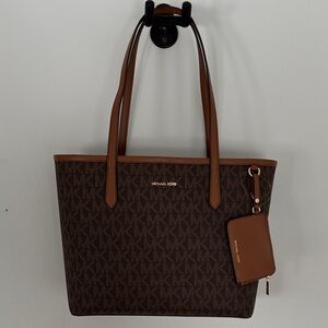 Michael Kors Signature Brown Tote with Pouch
